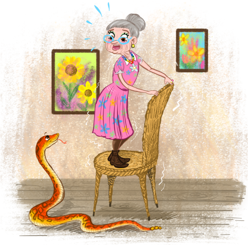 Cion met Maria op Stoel